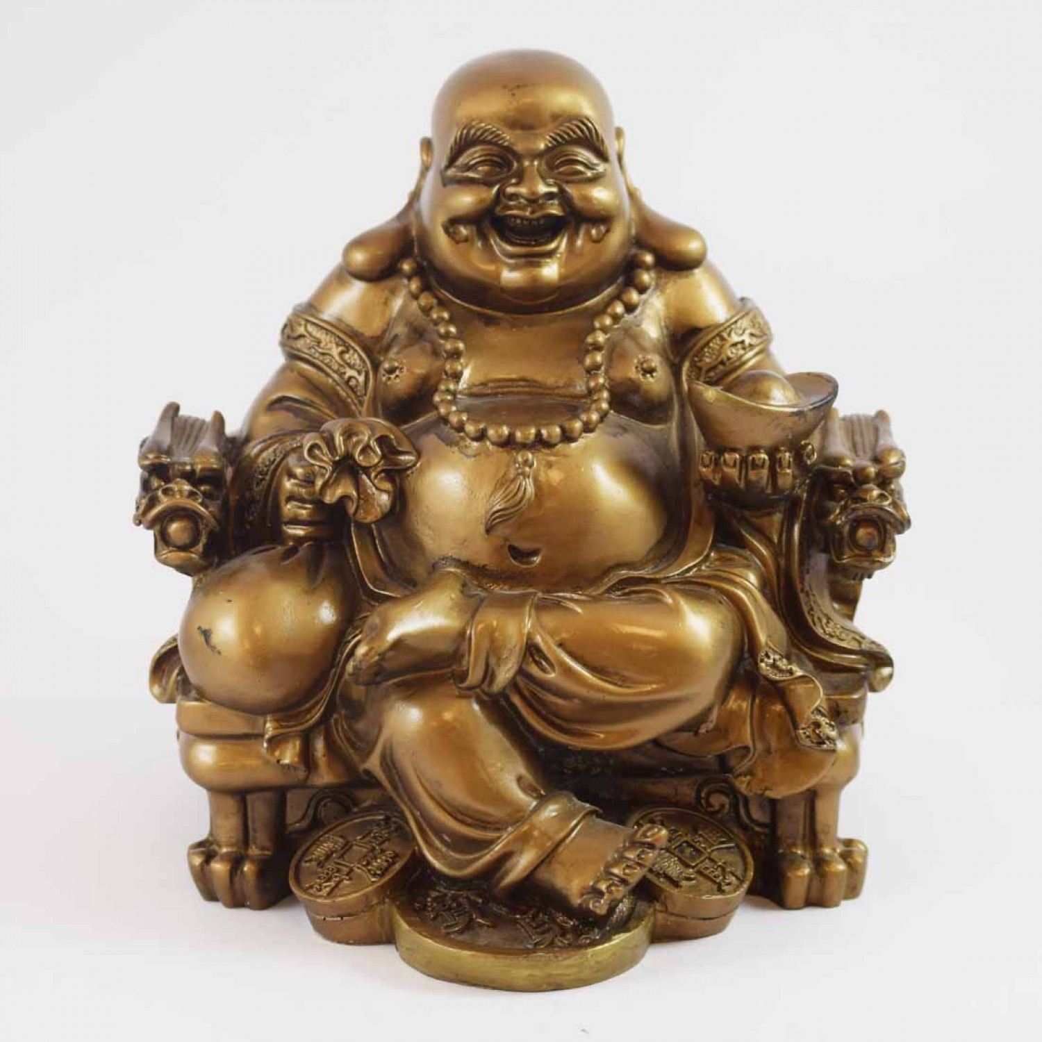 #力の神　#souvenir　#dragon  #チベット　#Buddha Laughing Buddha Statue with Dragon Tortoise - In Feng Shui